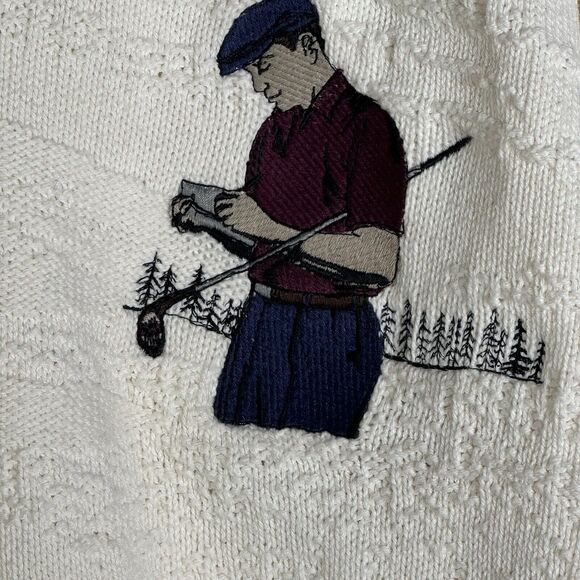 Vintage Cypress Links Golf V Neck Sweater Embroidered - Picture 2 of 5